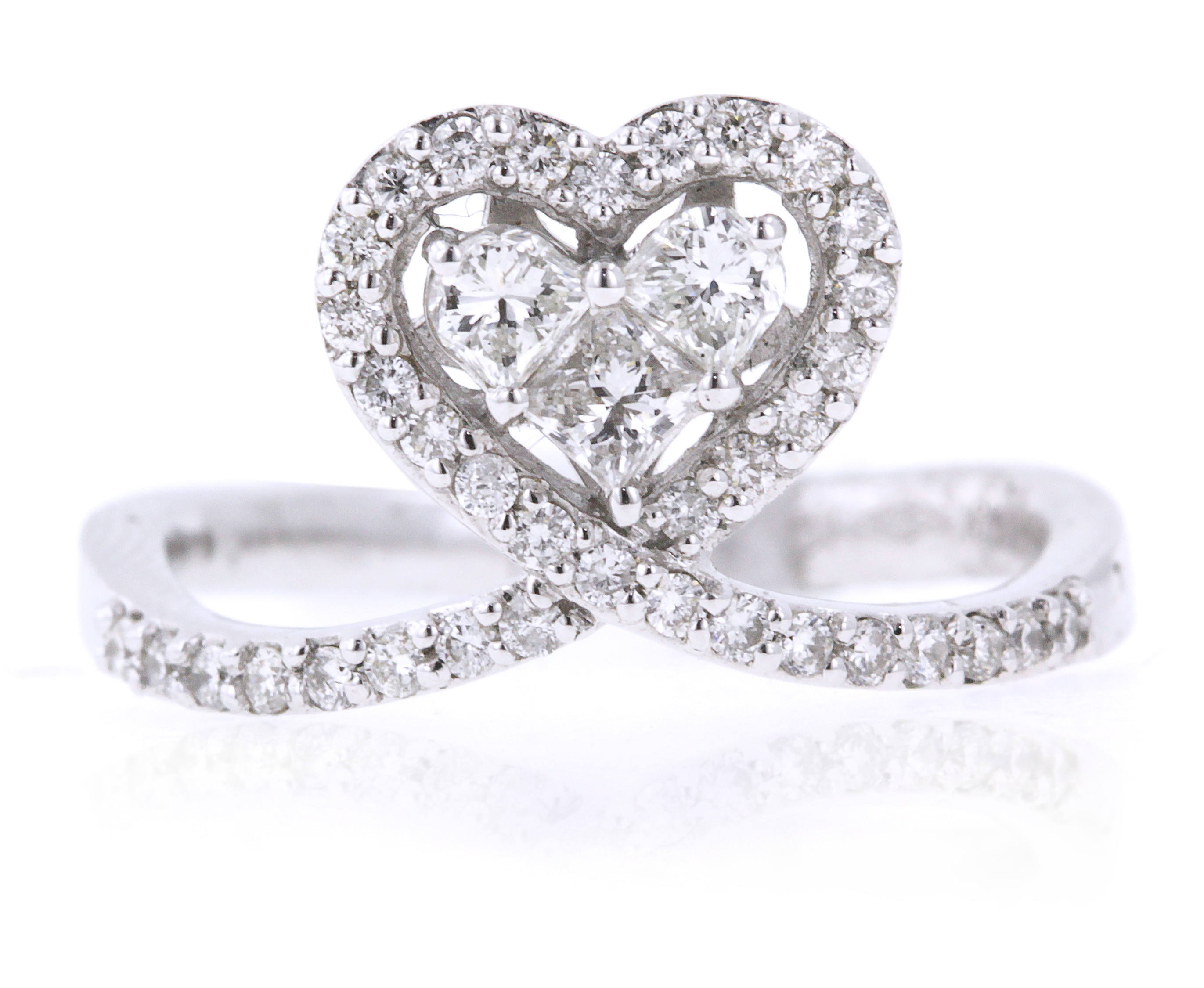 gift diamond heart ring to make your memories more memorable DJGAUFX