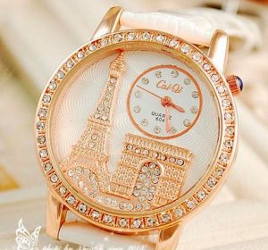 girls watches luxury crystal diamond eiffel tower JUXKFFG