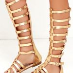 gladiator shoes cute gold sandals - flat sandals - gladiator sandals - $32.00 XGAMXSI