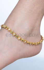 gold anklet designs indian bridal anklets, indian anklets designs, traditional indian anklets TEIETBV