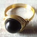 gold black onyx ring black onyx jewelry black stone ring birthday gift MMSRFNC