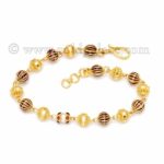 gold bracelets for women 22 kt gold ball bracelet with enamel 7-0 inches GMVQUOS
