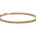 gold bracelets for women petite byzantine bracelet in 14k yellow gold SIKBJIK