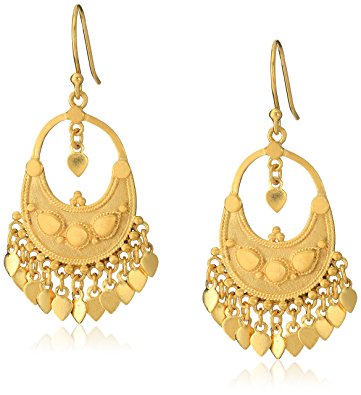 gold chandelier earrings satya jewelry classics gold-plated petal chandelier earrings IBCYVPH