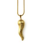 gold charms for necklace wholesale latest design high quality jewelry men vacuum pepper shaped pendant TEOMEMT