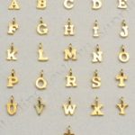 gold charms gold vermeil block alphabet charm, initial charm, approximately 8mm,  wholesale letter XKSMWWH