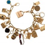 gold charms stunning 18k yellow gold charm bracelet with 19 18k gold hermes, chanel, JLRLZWE