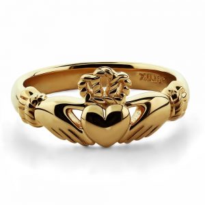 gold claddagh ring ulg-6334y VDDTELO