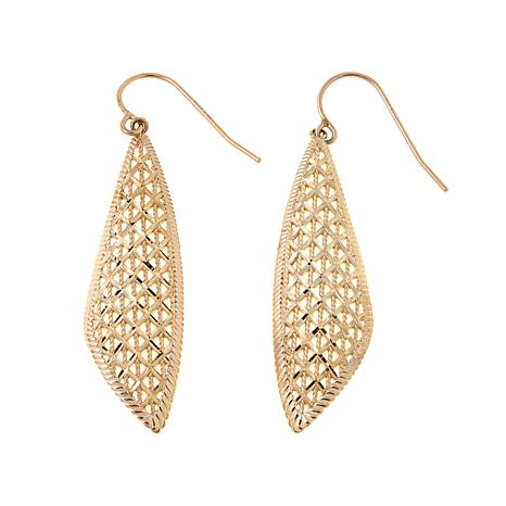 gold dangle earrings passport to gold 14k gold tie-shaped dangle earrings JLOXGVQ