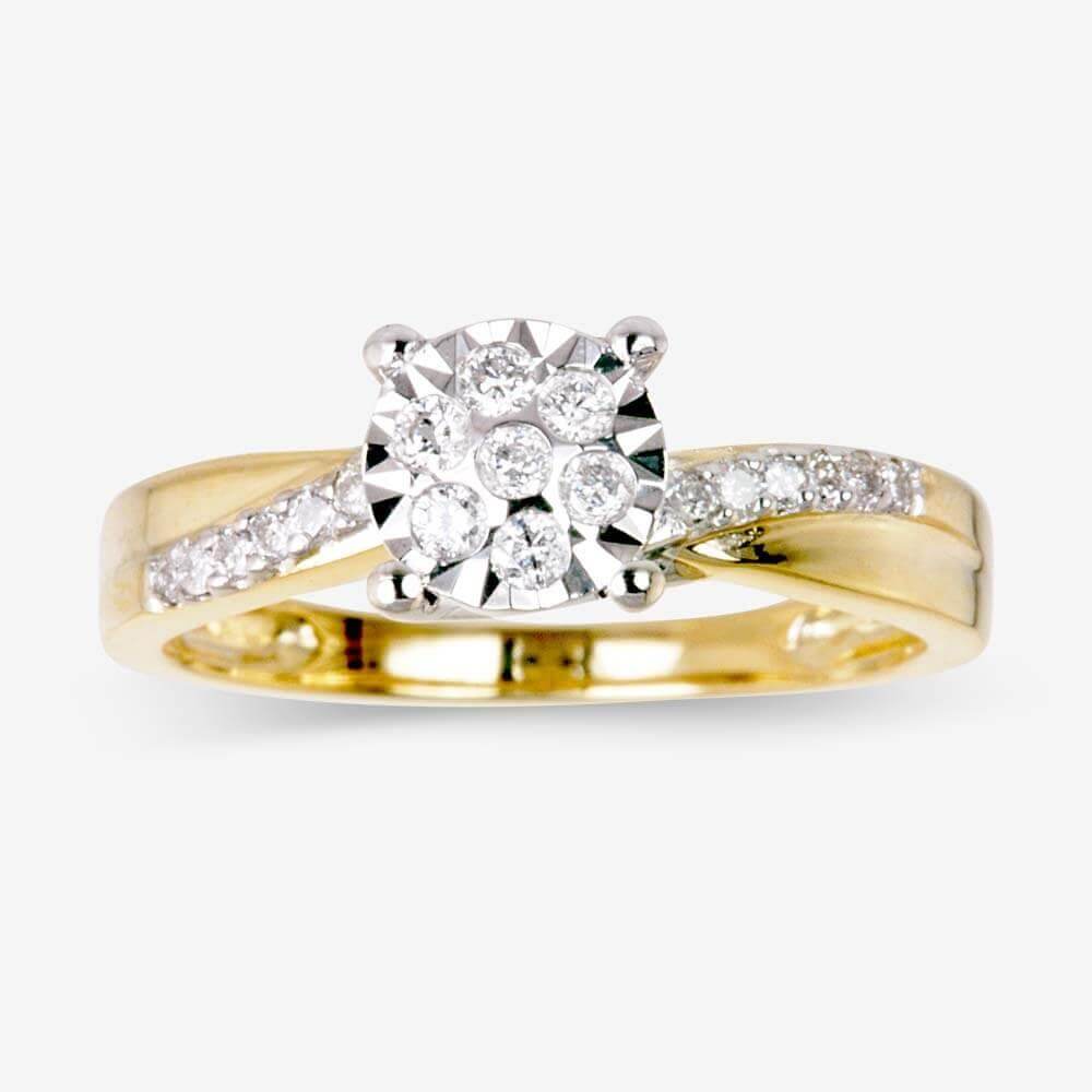 gold diamond rings 9ct gold diamond ring RKWFTFY