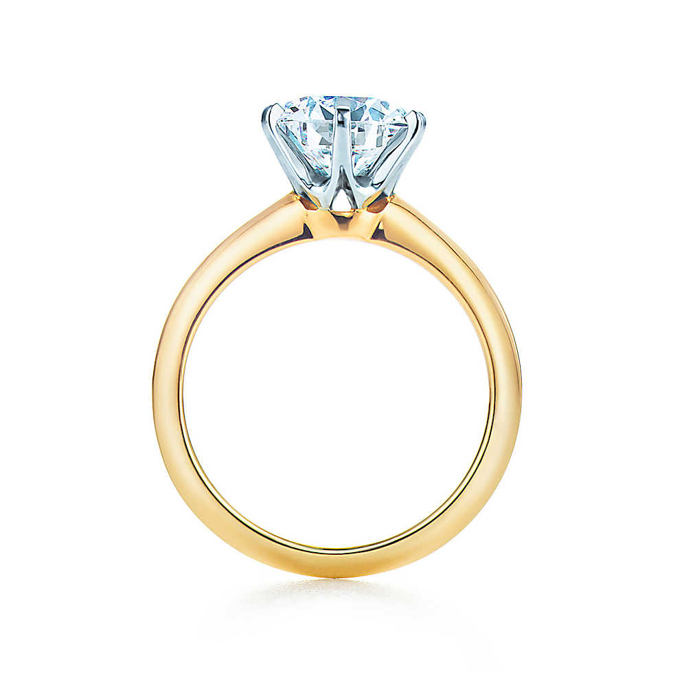 gold diamond rings the tiffany® setting 18k yellow gold engagement rings | tiffany u0026 co. GPRLREK