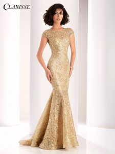 gold dresses clarisse gold lace mermaid evening gown 4852 POAQGMI