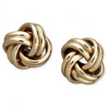 gold earring studs love knot stud earrings in 18k gold TQMJBXA