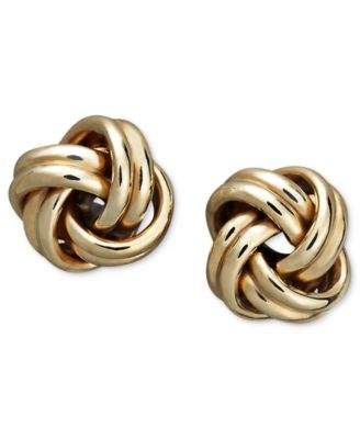 gold earring studs love knot stud earrings in 18k gold TQMJBXA
