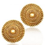 gold earrings for women adiva gold copper stud earrings for women DQBLQUU