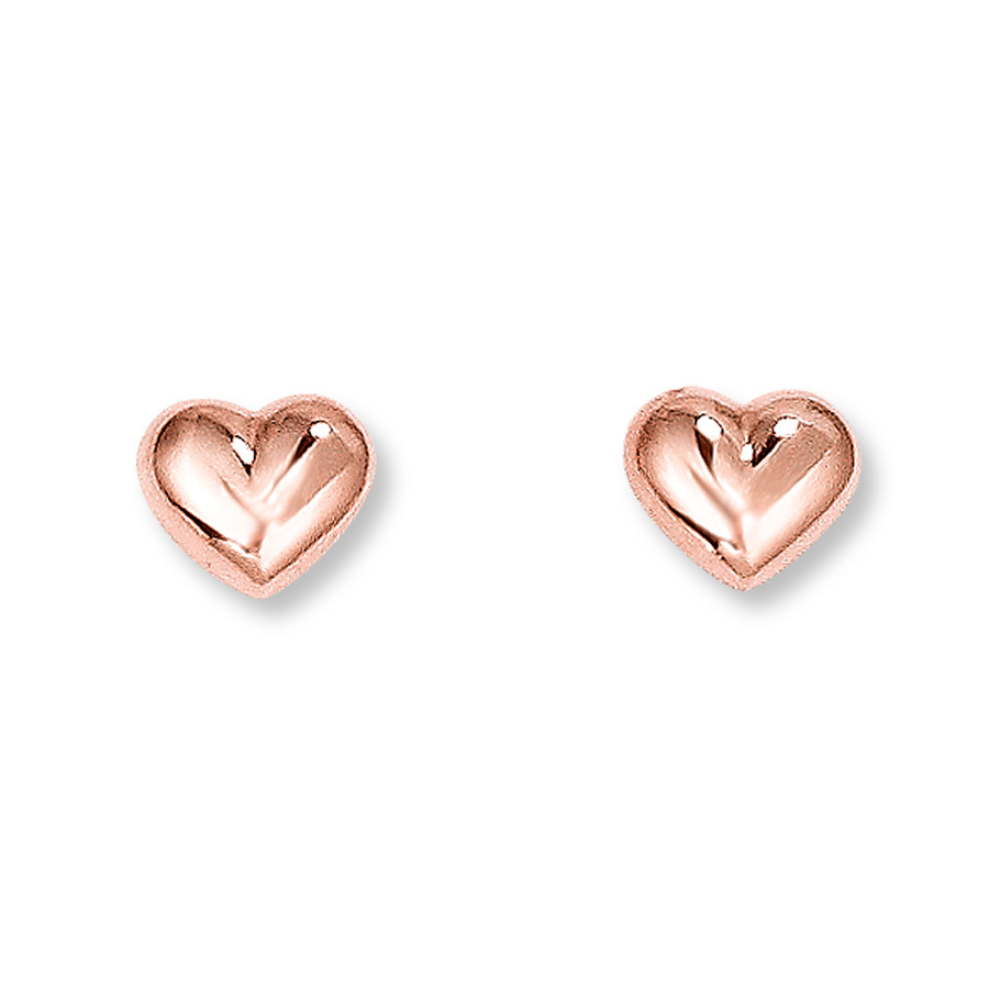 gold heart earrings hover to zoom LKPJGOC