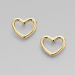 gold heart earrings marc by jacobs heart shaped earrings in metallic lyst QKVCCZA