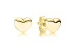 gold heart earrings solid 14k gold heart studs: 14k solid gold heart stud earrings ... ZEMFZRW