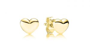 gold heart earrings solid 14k gold heart studs: 14k solid gold heart stud earrings ... ZEMFZRW