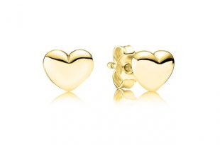 gold heart earrings solid 14k gold heart studs: 14k solid gold heart stud earrings ... ZEMFZRW