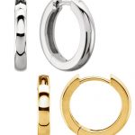 gold hinged huggie earrings, multiple sizes, in singles or pairs #4237 UECMARU