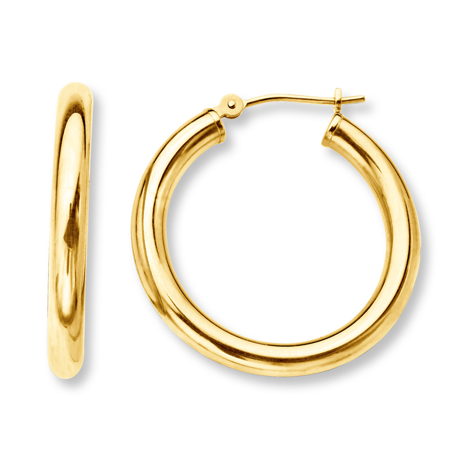 gold hoop earrings hover to zoom XYMWYZE