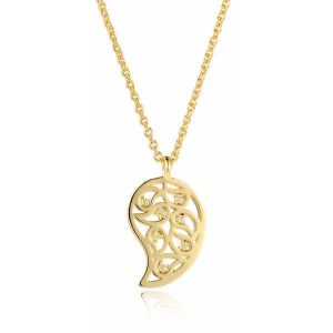 gold pendant sonal bhaskaran - reya gold paisley necklace yellow found on polyvore NSLDHWB