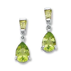 gold peridot earrings CEGYJUM