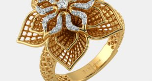 gold ring the daffodil lattice ring YQJPMLL