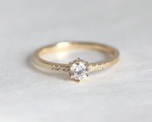 gold ring with diamond best 10+ pave diamond rings ideas on pinterest | diamond stacking band, JUMINHV