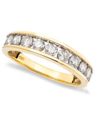 gold ring with diamond diamond band (1 ct. t.w.) in 14k gold or white gold ZUSFPHQ