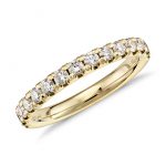 gold ring with diamond scalloped pavé diamond ring in 18k yellow gold (1/2 ct. tw. KABFUIL