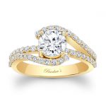 gold ring with diamond yellow gold engagement ring ADVFPKY