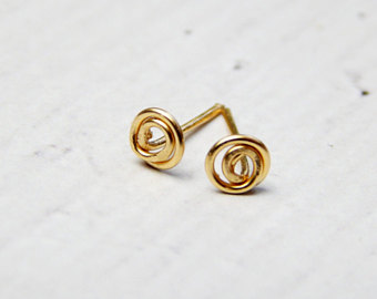 gold stud earrings | etsy RIPSYSG