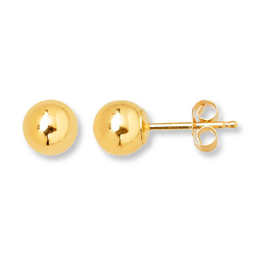 gold stud earrings hover to zoom CJXPXRT