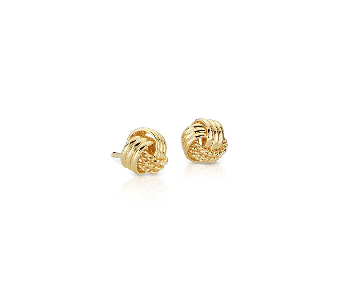 Elegant and beautiful gold stud earrings