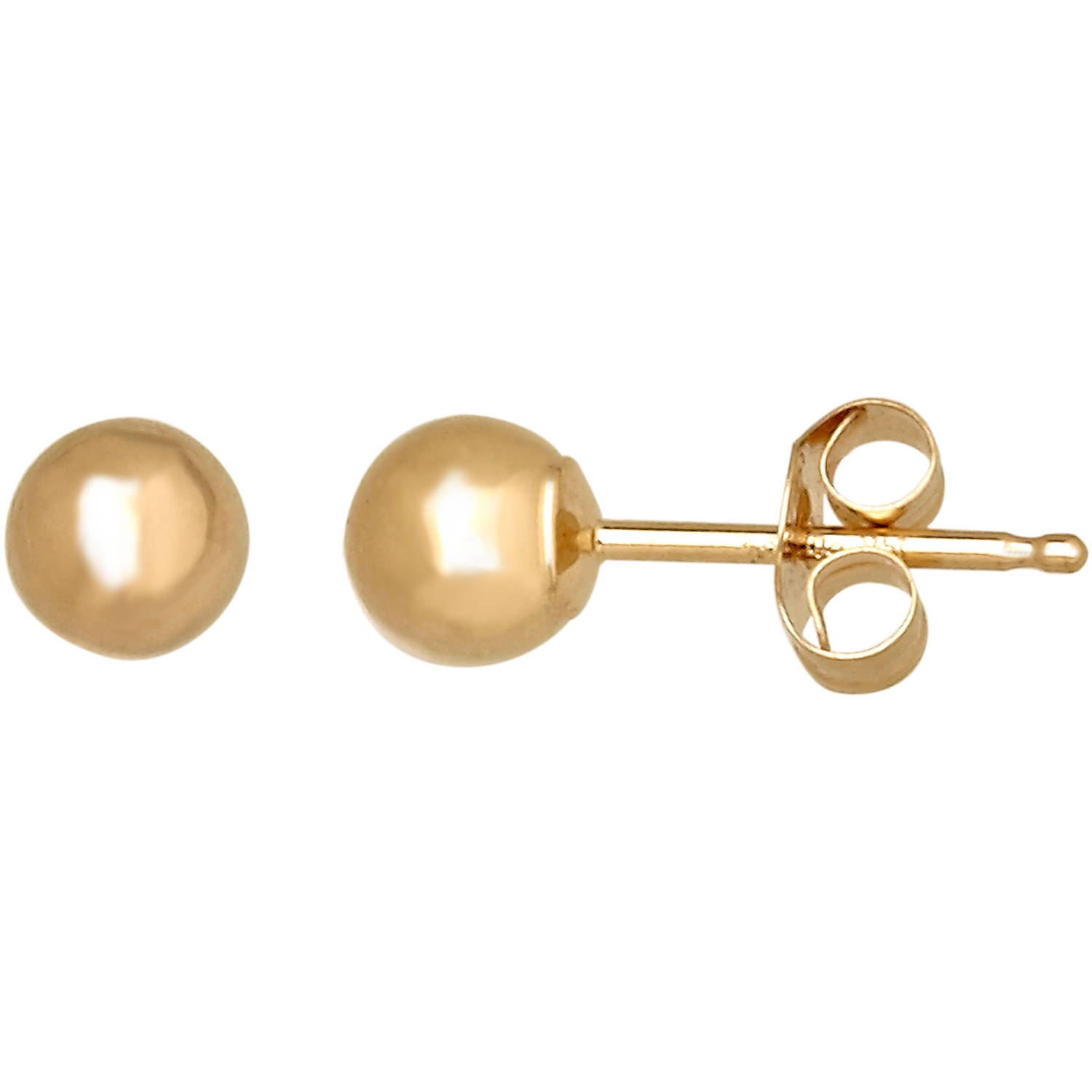 gold stud earrings simply gold 14kt yellow gold 4mm ball stud earrings DTWZZEY