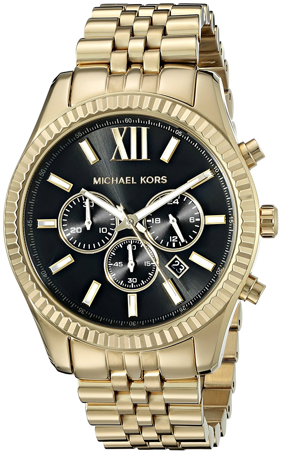 gold watches for men amazon.com: michael kors menu0027s lexington gold-tone watch mk8286: michael  kors: watches EECRGZW