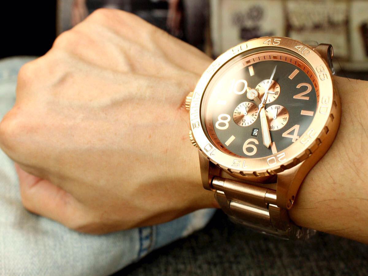 gold watches for men big size full stainless steel rose gold watches men quartz chronograph man ZHYAXJN