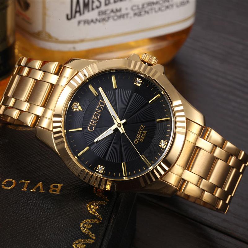 gold watches for men fashion men watch gold watch quartz watch luxury watch pure 18k gold RYZWZSW