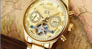 gold watches for men usa style automatic mechanical gold watch for men new day week month KOREFNT