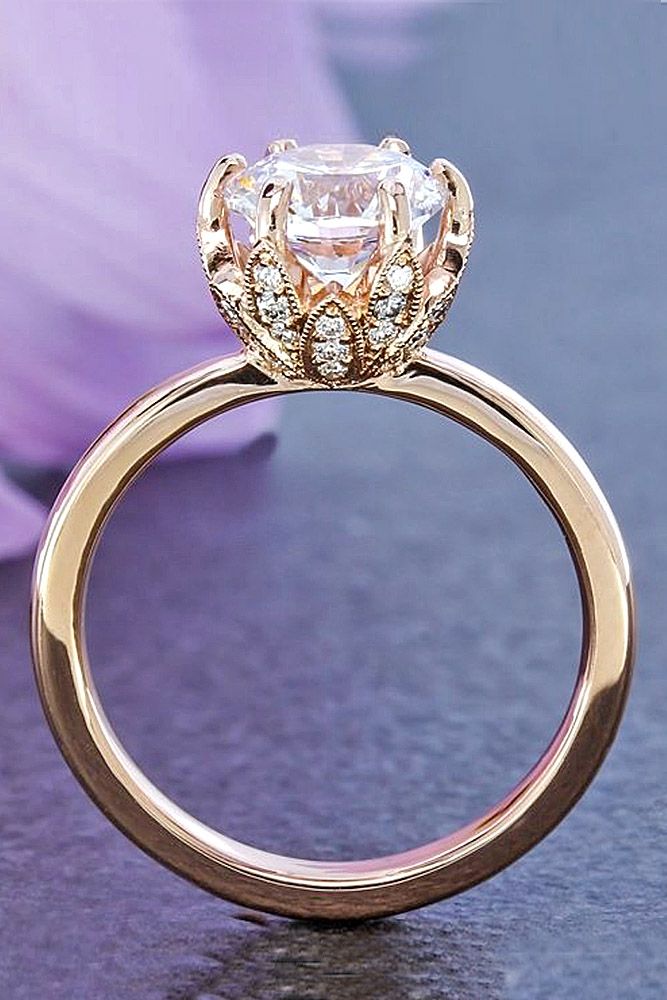 gold wedding rings 27 rose gold engagement rings that melt your heart QKKAFEZ
