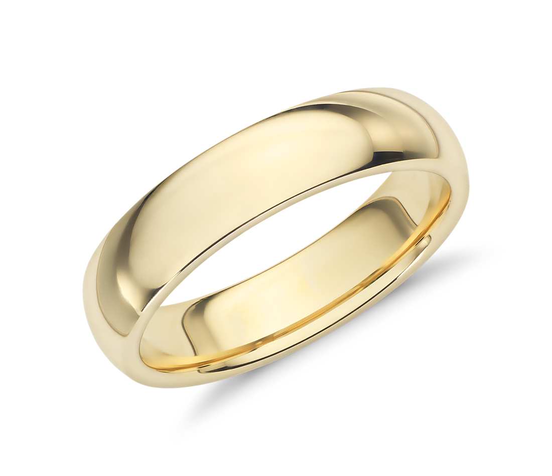 gold wedding rings comfort fit wedding ring in 18k yellow gold (5mm) CPUDKZI