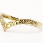 gold wedding rings gold wedding band, stacking ring, curved wedding band, pointy stacking ring, YZHCPDO
