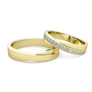 gold wedding rings infinity wedding ring set BDZUPTH