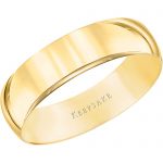 gold wedding rings keepsake 10kt yellow gold wedding band with high-polish finish, 5mm - VWQTZTP