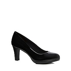 good for the sole - black patent high heel wide fit court shoes FNCOQRQ