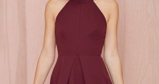 graduation dresses high neck line burgundy party dress.need for new years! ZBPAIZZ