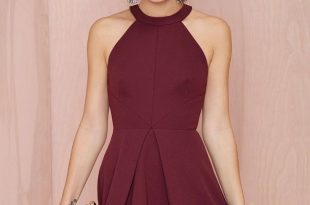 graduation dresses high neck line burgundy party dress.need for new years! ZBPAIZZ