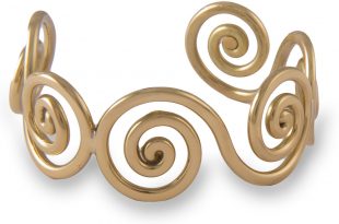 grange irish jewelry - gold tone celtic spiral bangle GXPNCXU